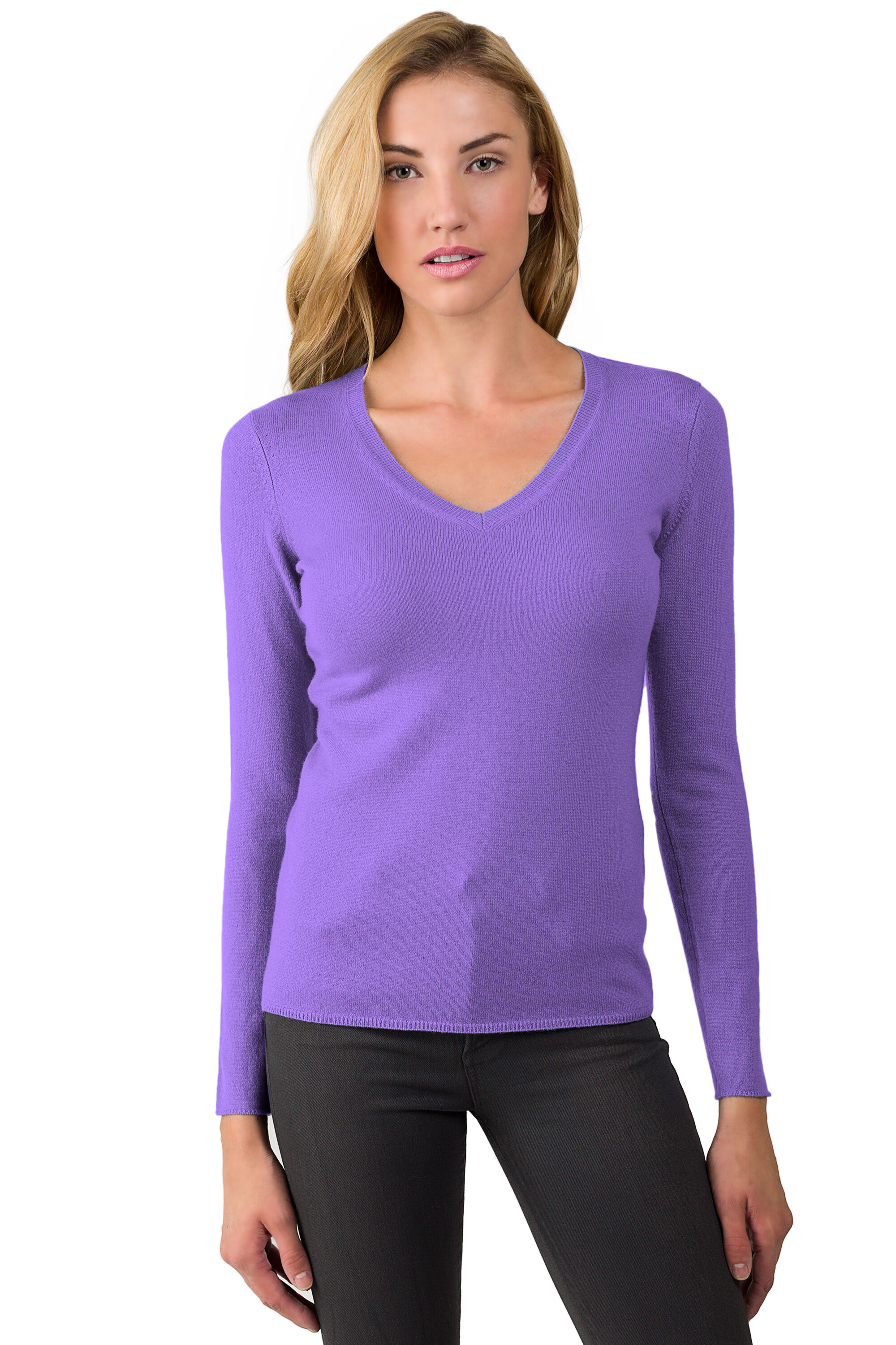 Pure Cashmere Vee Neck – Kitted in Cashmere