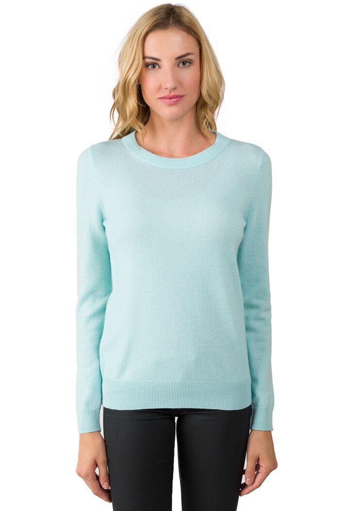 Aqua Cashmere Crewneck Sweater