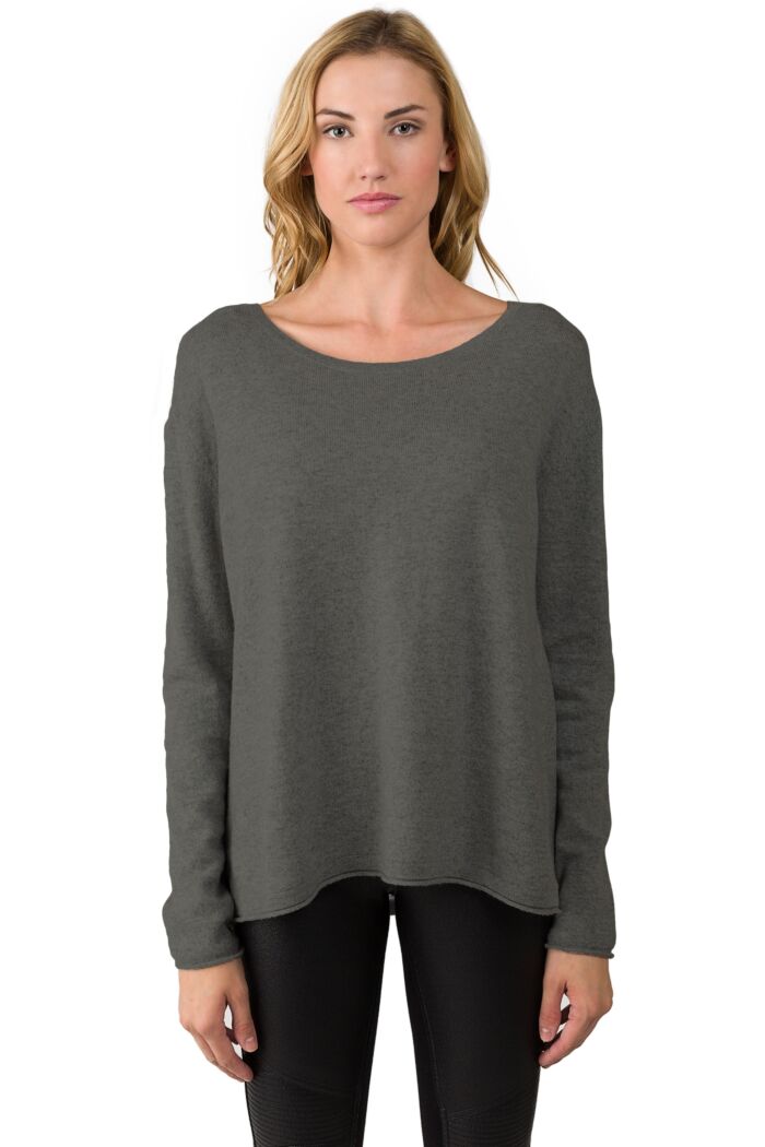 Charcoal Cashmere High Low Sweater