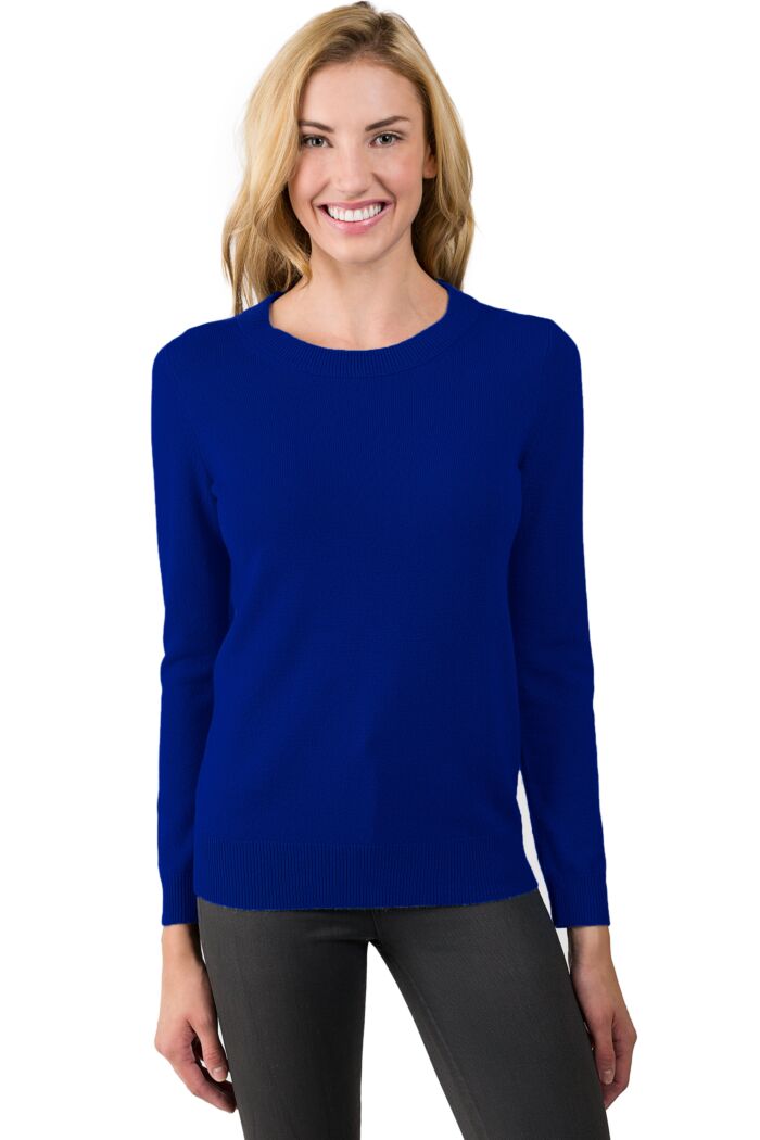 Midnight Cashmere Crewneck Sweater front view
