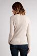 Oatmeal Cashmere Cable-knit V-neck Sweater Back View