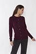JENNIE LIU Women's 100% Cashmere Button Front Long Sleeve Crewneck Cardigan Sweater(M