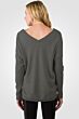 Charcoal Cashmere Oversized Double V Dolman Sweater