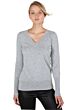 JENNIE LIU Women's 100% Pure Cashmere Long Sleeve Ava V Neck Pullover Sweater