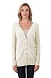 Cream Cashmere Cable-knit V-neck Long cardigan Sweater