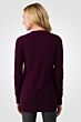 Plum Cashmere Cable-knit V-neck Long cardigan Sweater back view