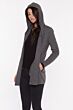 JENNIE LIU Women's 100% Pure Cashmere Hooded Open-front Long Cardigan Sweater
