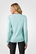 Aqua Blue Cashmere Button Front Cardigan Sweater back view
