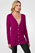 Berry Cashmere Cable-knit V-neck Long cardigan Sweater right side view