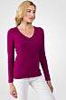 Berry Cashmere V-neck Sweater Right View