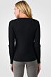 Black Cashmere Cable-knit V-neck Sweater back view