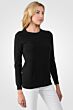 Black Cashmere Crewneck Sweater right side view