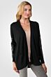 Black Cashmere Dolman Cardigan Tunic Sweater right side view
