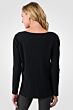Black Cashmere High Low Sweater back view