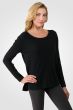 Black Cashmere High Low Sweater right side view