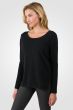 Black Cashmere High Low Sweater left side view