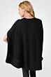 Black Cashmere Oversized Laid-back Poncho Sweater back view