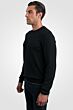 Black Men's 100% Cashmere Long Sleeve Pullover Crewneck Sweater Left View