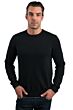 Black Men's 100% Cashmere Long Sleeve Pullover Crewneck Sweater Front View