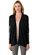 Black Cashmere Dolman Cardigan Tunic Sweater front view
