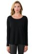 Black Cashmere High Low Sweater front view