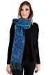 Blue Paisley Printed Woven Cashmere Scarf