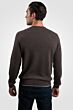 Brown Men's 100% Cashmere Long Sleeve Pullover Crewneck Sweater Back View