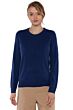 JENNIE LIU Women's 100% Pure Cashmere Long Sleeve Crew Neck Sweater(L