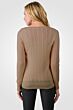 Camel Cashmere Cable-knit Crewneck Sweater