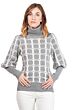 Cashmere Double Layered Intarsia Cashmere Turtle Neck Sweater