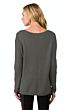 Charcoal Cashmere High Low Sweater