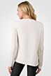 Cream Cashmere Button Front Cardigan Sweater back view