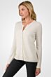 Cream Cashmere Button Front Cardigan Sweater left side view
