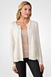 Cream Cashmere Button Front Cardigan Sweater right side view