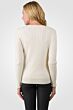 Cream Cashmere Cable-knit V-neck Sweater back view