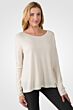 Cream Cashmere High Low Sweater right side view