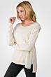 Cream Cashmere High Low Sweater left side view