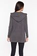 JENNIE LIU Women's 100% Pure Cashmere Hooded Open-front Long Cardigan Sweater