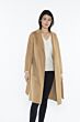 JENNIE LIU Women's Cashmere Wool Double Face Trench Coat with Belt