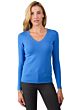 Flag Blue Cashmere V-neck Sweater Front View
