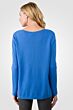 Flag Blue Cashmere High Low Sweater back view
