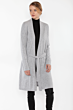 JENNIE LIU Women's 100% Pure Cashmere Long Sleeve Belted Lux Wrap Cardigan Robe