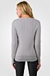 Grey Cashmere Cable-knit Crewneck Sweater