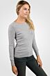 Grey Chloe Cashmere Crewneck Sweater right side view