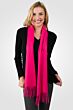 Hot Pink Cashmere Scarf side view
