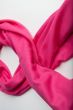 Hot Pink Tissue Weight Wool Cashmere Wrap side view
