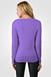 Lavender Cashmere Cable-knit Crewneck Sweater