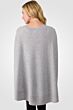 Gray Cashmere Oversized Laid-back Poncho Sweater back view