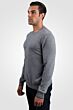 Lt Grey Men's 100% Cashmere Long Sleeve Pullover Crewneck Sweater Left View
