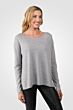 Lt Heather Grey Cashmere High Low Sweater right side view